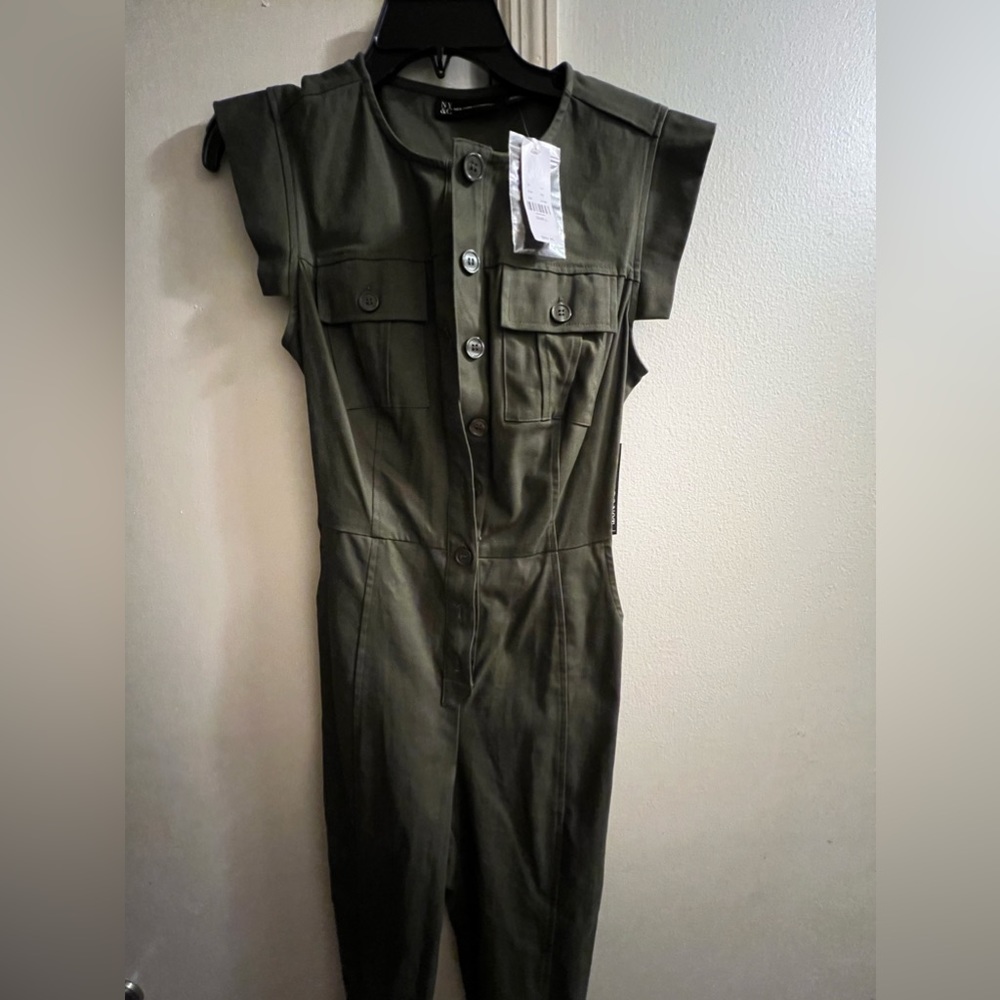NWT NY&C Army green jumpsuit